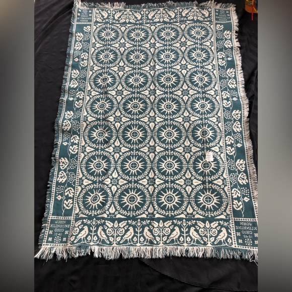 Vtg Reproduction Jacquard Throw - Picture 4 of 9